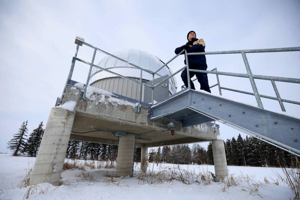RUTH BONNEVILLE / FREE PRESS
Ryan Wierckx, who will start his masters program in January, helped with design and assembly work on the observatory.