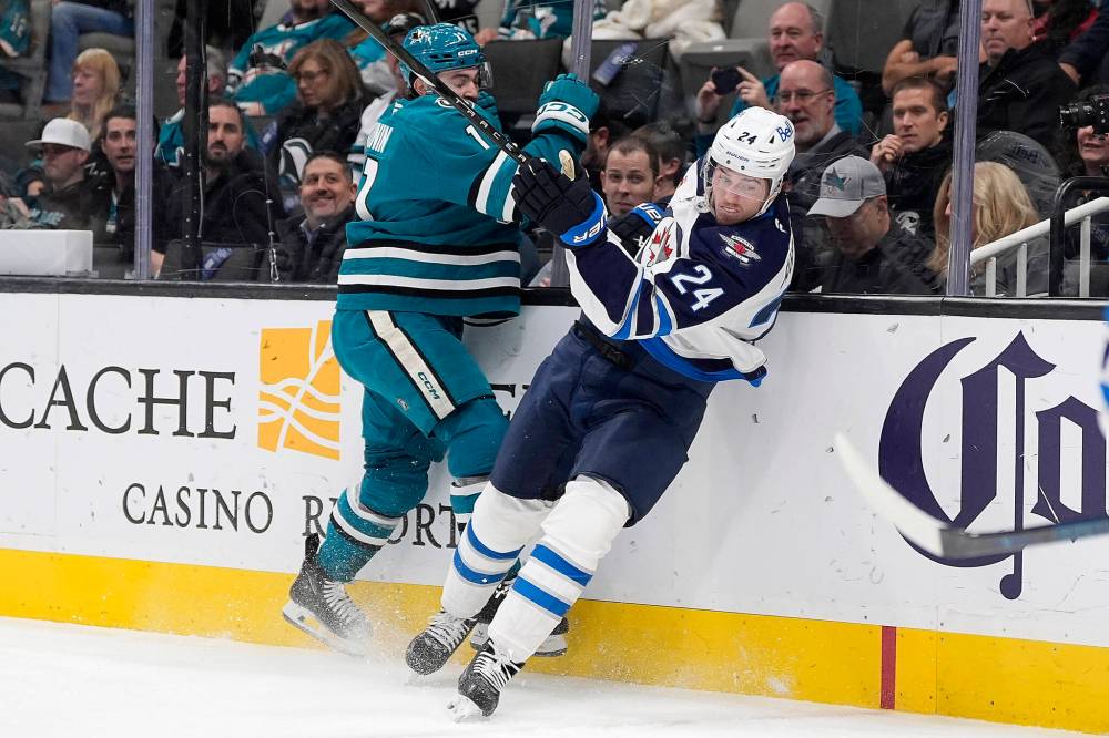Tony Avelar / The Associated Press
Winnipeg Jets blue-liner Haydn Fleury has made the most of the opportunities presented by Dylan Samberg’s injury.