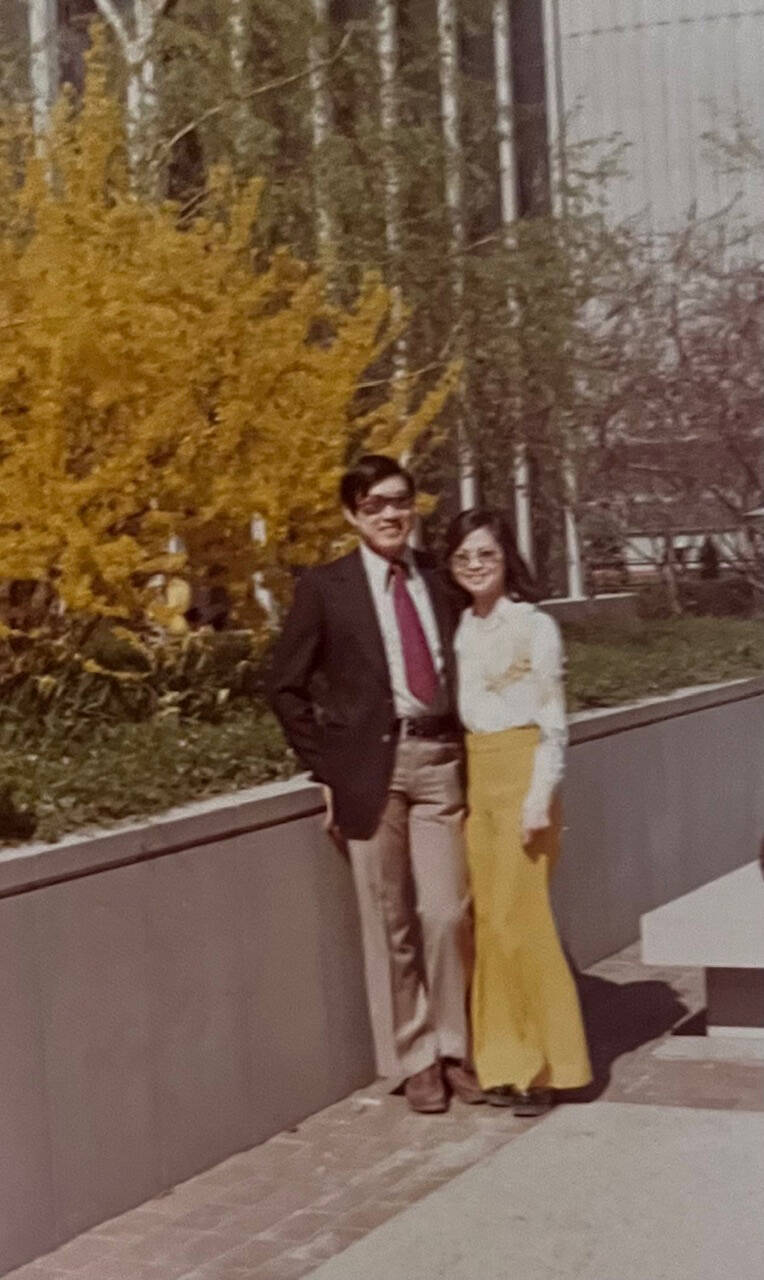 SUPPLIED
Shirley Eng with husband Peter on their honeymoon in Ontario in October 1974.