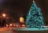 The Christmas tree in fron of the Canada Life building in 2009. (Joe Bryksa / Free Press files)