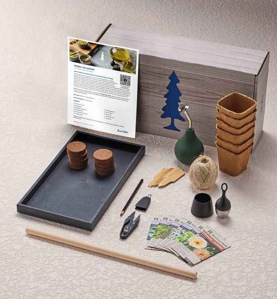 The make-it-yourself herbal tea garden kit (Lee Valley)