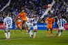 Real Madrid's Gonzalo Garcia, left, heads the ball to score his side's third goal during a Spanish Copa del Rey, or King's Cup, quarter-final soccer match between CD Leganes and Real Madrid at Butarque stadium, in Leganes, outside Madrid, Wednesday, Feb. 5, 2025. (AP Photo/Manu Fernandez)