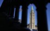 The federal government has ended its boycott on purchasing advertisements on Meta platforms, such as Facebook and Instagram. The Peace Tower on Parliament Hill in Ottawa is framed in a railing, Friday, Jan.24, 2025.  THE CANADIAN PRESS/Adrian Wyld