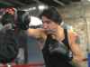 Trudeau working out with Pan Am Boxing Club owner Harry Black ahead of a leadership candidate debate in Winnipeg in 2013. (Joe Bryksa / Free Press files)