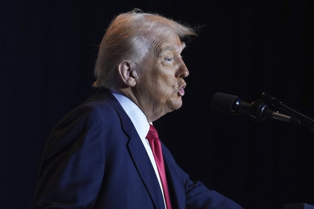 President Donald Trump speaks during the National Prayer Breakfast at Washington Hilton, Thursday, Feb. 6, 2025, in Washington. (AP Photo/Evan Vucci)