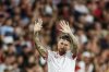 FILE - Sevilla's Sergio Ramos gestures during a Spanish La Liga soccer match between Sevilla and FC Barcelona at the Ramon Sanchez Pizjuan stadium in Seville, Spain, May 26, 2024. (AP Photo/Fermin Rodriguez, File)