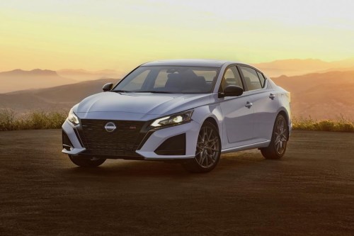 This photo provided by Nissan shows the 2023 Nissan Altima, which is available used with all-wheel drive for less than $25,000. A test Altima also surpassed its EPA estimate in Edmunds' evaluation. (Courtesy of Nissan North America via AP)