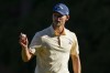 FILE - Nicolai Hojgaard, of Denmark, waves after making a putt on the 13th hole during final round at the Masters golf tournament at Augusta National Golf Club Sunday, April 14, 2024, in Augusta, Ga. (AP Photo/Matt Slocum, File)