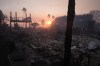 The sun rises after the Palisades Fire ravaged a neighbourhood amid high winds in the Pacific Palisades neighbourhood of Los Angeles, Thursday, Jan. 9, 2025. THE CANADIAN PRESS/AP-Damian Dovarganes