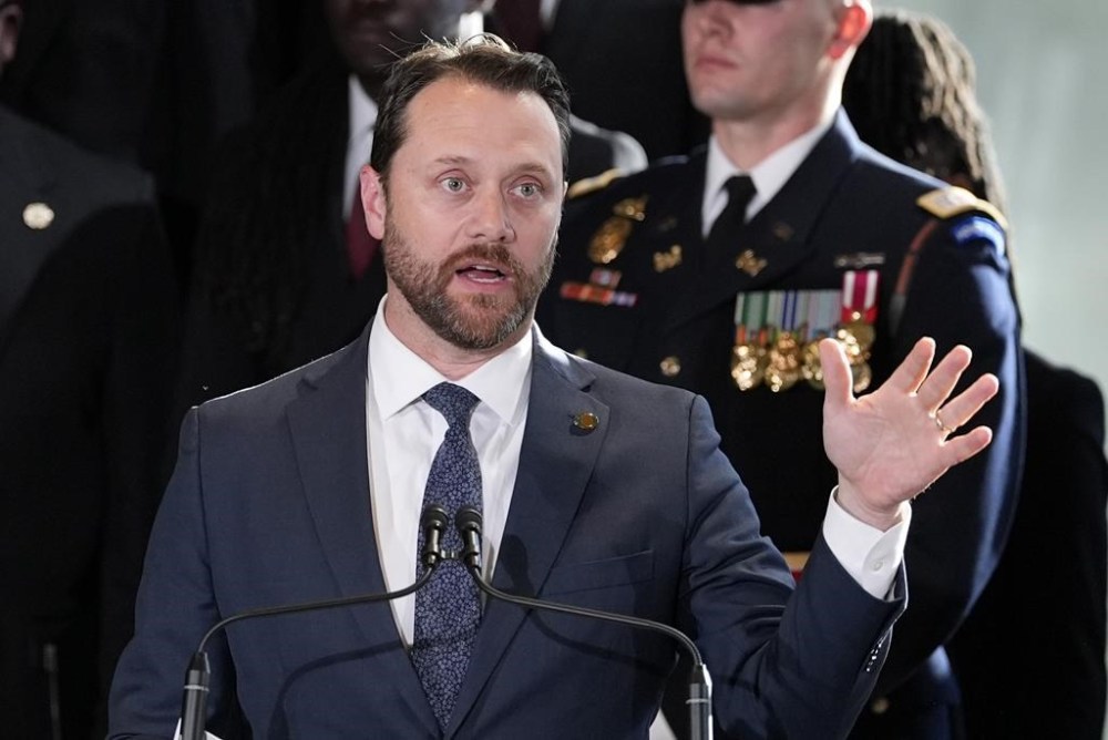 Jason Carter, grandson of former President Jimmy Carter, speaks during a service for former President Jimmy Carter at the Jimmy Carter Presidential Library and Museum in Atlanta, Saturday, Jan. 4, 2025. Carter died Dec. 29 at the age of 100. (AP Photo/Alex Brandon, Pool)