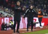 West Ham United manager Graham Potter, left, and Aston Villa manager Unai Emery work the touchline during the English FA Cup third round soccer match at Villa Park in Birmingham, England, Friday, Jan. 10, 2025. (Mike Egerton/PA via AP)