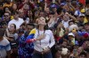Venezuelan opposition leader Maria Corina Machado addresses supporters at a protest against President Nicolas Maduro in Caracas, Venezuela, Thursday, Jan. 9, 2025, the day before his inauguration for a third term. THE CANADIAN PRESS/AP-Ariana Cubillos