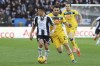 Udinese's Alexis Sanchez, left, and Atalanta's Sead Kolasinac battle for the ball during the Serie A soccer match between Udinese and Atalanta at the Bluenergy Stadium in Udine, Italy, Saturday Jan. 11, 2025. (Andrea Bressanutti/LaPresse via AP)