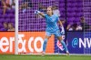Finnish goalkeeper Sofia Manner gestures toward her Orlando Pride teammates in a game against Monterrey at the NWSL X Liga MX Femenil Summer Cup on July 27, 2024. Manner has signed with AFC Toronto of the new Northern Super League. THE CANADIAN PRESS/HO- Mark Thor/Orlando Pride **MANDATORY CREDIT**