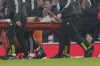 Arsenal's Gabriel Jesus is taken from the pitch by medical staff on a stretcher after injuring during the English FA Cup soccer match between Arsenal and Manchester United at the Emirates stadium in London, Sunday, Jan. 12, 2025. (AP Photo/Kin Cheung)