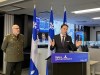 Quebec Public Security Minister François Bonnardel holds a news conference about the border, in Quebec City, Tuesday, Jan. 14, 2025. LA PRESSE CANADIENNE/Caroline Plante