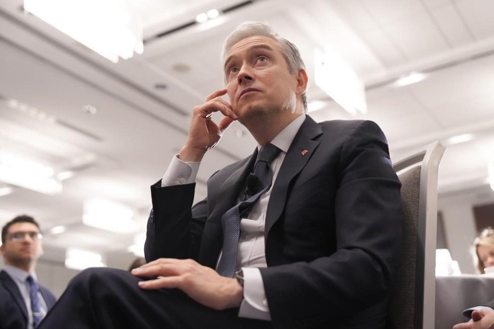 Federal Innovation Minister Francois-Philippe Champagne attends a Canadian Club Toronto event, in Toronto, Tuesday, Jan. 14, 2025. THE CANADIAN PRESS/Chris Young