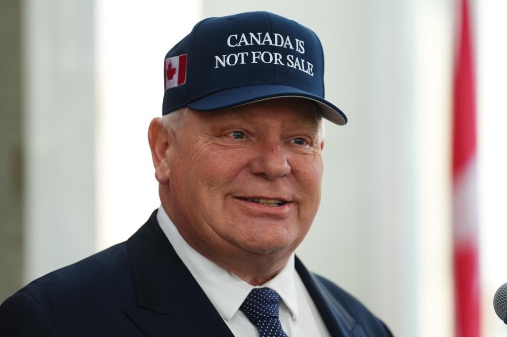 Ontario Premier Doug Ford arrives for a first ministers meeting in Ottawa on Wednesday, Jan.15, 2025. THE CANADIAN PRESS/Sean Kilpatrick