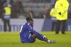 Leicester City's Stephy Mavididi reacts after the English Premier League soccer match between Leicester City and Crystal Palace at the King Power Stadium, Leicester, England, Wednesday, Jan. 15, 2025. (Mike Egerton/PA via AP)