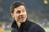 Leverkusen's head coach Xabi Alonso looks on ahead of the German Bundesliga soccer match between Borussia Dortmund and Bayer Leverkusen at the Signal-Iduna Park in Dortmund, Germany, Friday, Jan. 10, 2025. (AP Photo/Martin Meissner)
