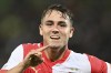 FILE - Slavia Praha's Matěj Jurásek celebrates his goal against Ludogorets during their Europa League soccer match at Ludogorets Arena, Razgrad, Bulgaria, Wednesday, Sept. 25, 2024. (AP Photo/Tony Uzunov, File)