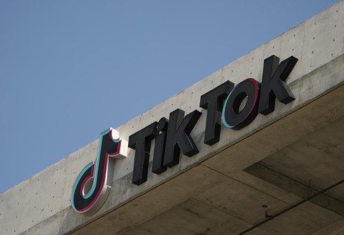 The TikTok Inc. logo is seen on their building in Culver City, Calif., Monday, March 11, 2024. PTHE CANADIAN PRESS/AP-Damian Dovarganes