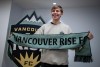 Quinn is pictured during an announcement of her signing to the Vancouver Rise in Vancouver, on Friday, January 17, 2025. THE CANADIAN PRESS/Ethan Cairns