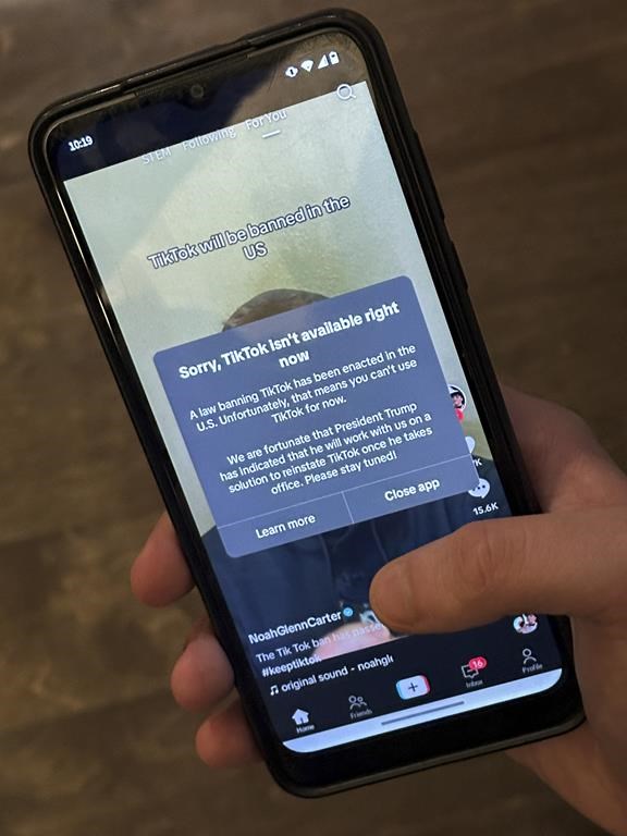 A message reading