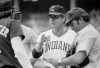 FILE - Cleveland Indian manager Jeff Torborg put on a smile before a game against the Chicago White Sox, even though he announced that he will resign at the end of this season in Cleveland, Tuesday, July 3, 1979. (AP Photo/Madeline Drexler, File)