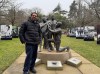 Dr. Madhukar Pai, Canada Research Chair in Epidemiology and Global Health, poses in front of a statue in Geneva, where he is attending WHO meetings this week. THE CANADIAN PRESS/HO-Dr. Madhukar Pai **MANDATORY CREDIT**