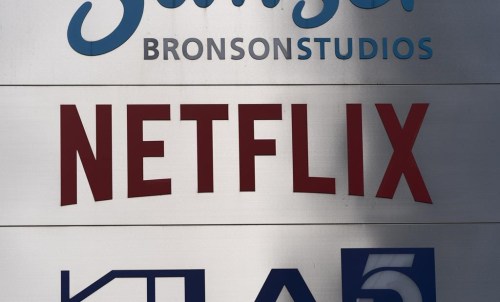 A Netflix sign is photographed outside its office building in Los Angeles, Wednesday, April 20, 2022. THE CANADIAN PRESS/AP-Jae C. Hong
