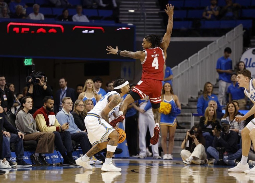 No. 18 Wisconsin falls to UCLA 85-83, snapping the Badgers' seven