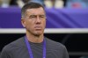 FILE - Uzbekistan's head coach Srecko Katanec looks from the bench before the Asian Cup round of 16 soccer match between Uzbekistan and Thailand at Al Janoub Stadium in Al Wakrah, Qatar, on Jan. 30, 2024. (AP Photo/Aijaz Rahi, File)