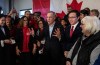 Mark Carney talks with supporters during his Liberal leader campaign launch in Edmonton, on Thursday January 16, 2025.THE CANADIAN PRESS/Jason Franson