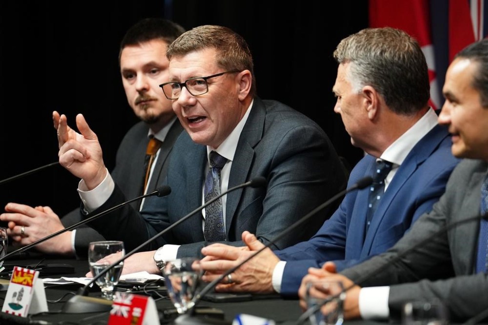 Saskatchewan Premier Scott Moe speaks at a press conference concluding a first ministers meeting, in Ottawa, Wednesday, Jan. 15, 2025. THE CANADIAN PRESS/Sean Kilpatrick