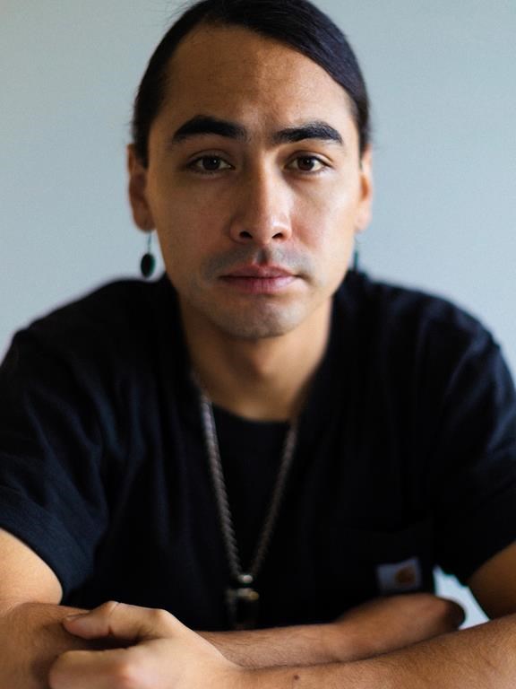 Julian Brave NoiseCat poses in an undated handout photo. Secwépemc filmmaker Julian Brave NoiseCat and Toronto journalist Emily Kassie have received an Oscar nomination for best documentary feature for their film “Sugarcane.” THE CANADIAN PRESS/HO, Sugarcane Film LLC *MANDATORY CREDIT*