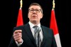 Saskatchewan Premier Scott Moe speaks as he arrives for a first ministers meeting in Ottawa on Wednesday, Jan. 15, 2025. THE CANADIAN PRESS/Justin Tang
