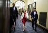 Liberal MP Chrystia Freeland, candidate for leader of the Liberal Party of Canada, makes her way a meeting of the Liberal caucus with Minister of International Development Ahmed Hussen, left, and Minister of Justice Arif Virani, right, in West Block on Parliament Hill in Ottawa, on Thursday, Jan. 23, 2025. THE CANADIAN PRESS/Justin Tang
