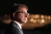 Adrian Dix pauses responds to questions during a news conference in Vancouver on Nov. 7, 2022. British Columbia's energy minister says the looming threat of American tariffs raises the stakes for boosting the province's energy independence. THE CANADIAN PRESS/Darryl Dyck