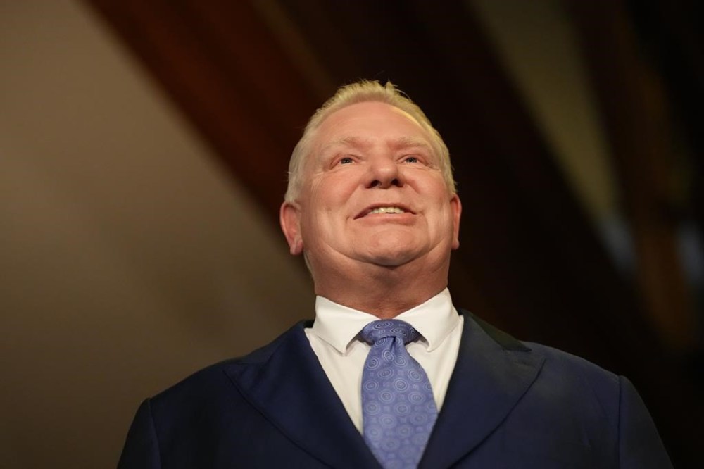 Ontario Premier Doug Ford speaks to reporters at the Ontario legislature, Queen's Park, in Toronto on Tuesday, Jan. 14, 2025. THE CANADIAN PRESS/Chris Young