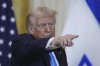 President Donald Trump and Israeli Prime Minister Benjamin Netanyahu take questions during a news conference in the East Room of the White House, Tuesday, Feb. 4, 2025, in Washington. (AP Photo/Alex Brandon)