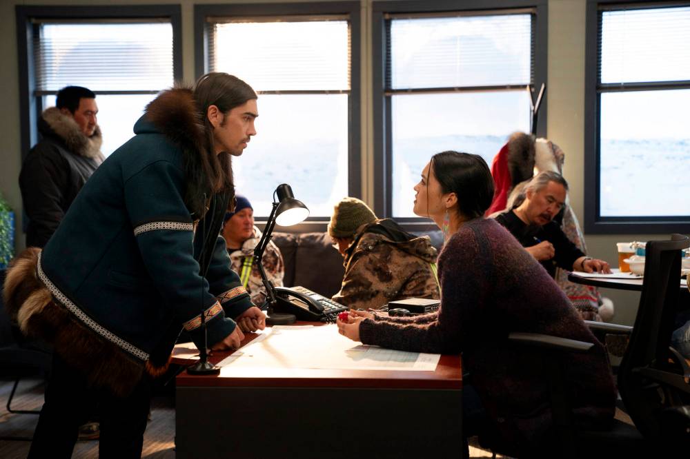 JASPER SAVAGE / APTN / CBC / NETFLIX
Braeden Clarke, left, plays Kuuk, one of the local characters that Siaja (Anna Lambe) is learning to stand up to in North of North.