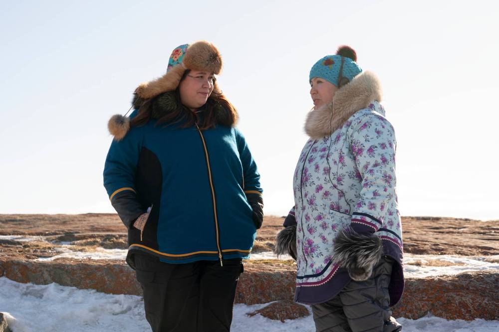 JASPER SAVAGE / APTN / CBC / NETFLIX
Co-showrunners Stacey Aglok MacDonald, left, and Alethea Arnaquq-Baril have known each other for almost 20 years.