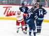 JOHN WOODS / THE CANADIAN PRESS
                                Detroit Red Wings’ Alex DeBrincat celebrates after he scores the winning goal against the Winnipeg Jets during the third period Saturday night in Winnipeg.