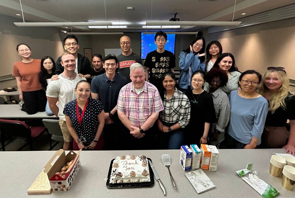 SUPPLIED
House in the lab at the University of Manitoba with graduating students in 2023