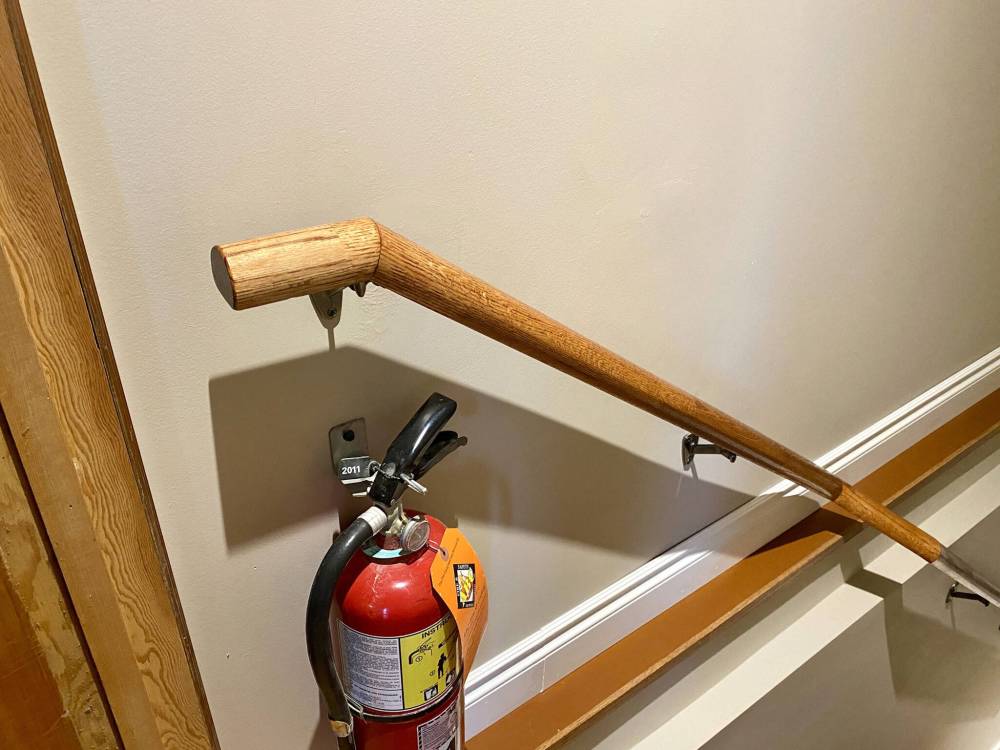 Marc LaBossiere / Free Press
A short section is introduced allowing the top of the handrail to start horizontally.