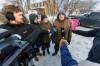 MIKE DEAL / FREE PRESS
                                Coun. Russ Wyatt met with protesters Wednesday morning, including Louise May (centre), a spokeswoman for the Coalition to Save the Lemay Forest.