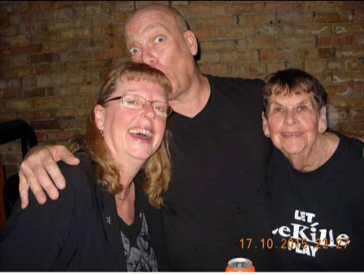 SUPPLIED
Gail Halldorson (from right) with Mitch Funk and daughter Sharon at a show.