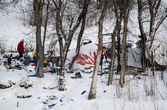 The premier’s homelessness strategy was to begin last month, aiming to clear 300 people from Winnipeg encampments. (John Woods / Free Press)