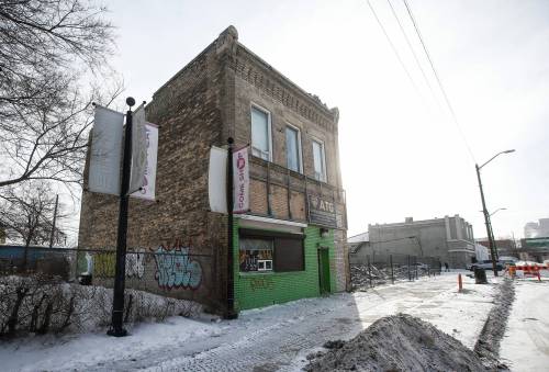 JOHN WOODS / FREE PRESS
                                Craig Block, the building that suffered damage when a fire destroyed the neighbouring Sutherland Hotel photographed Sunday, January 19, 2025.